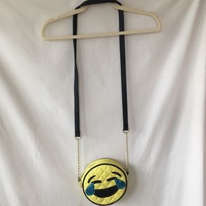 Betsey Johnson yellow emoji purse